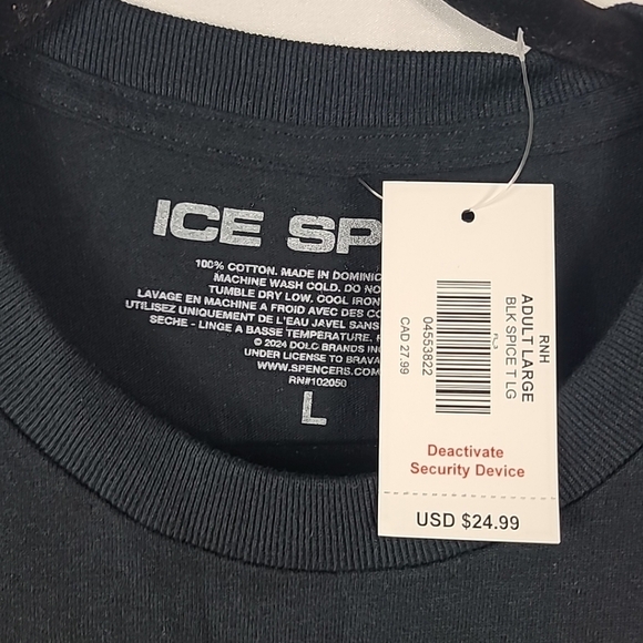 Ice Spice Rap Tee Black Spice Sz L NWT - Picture 3 of 4